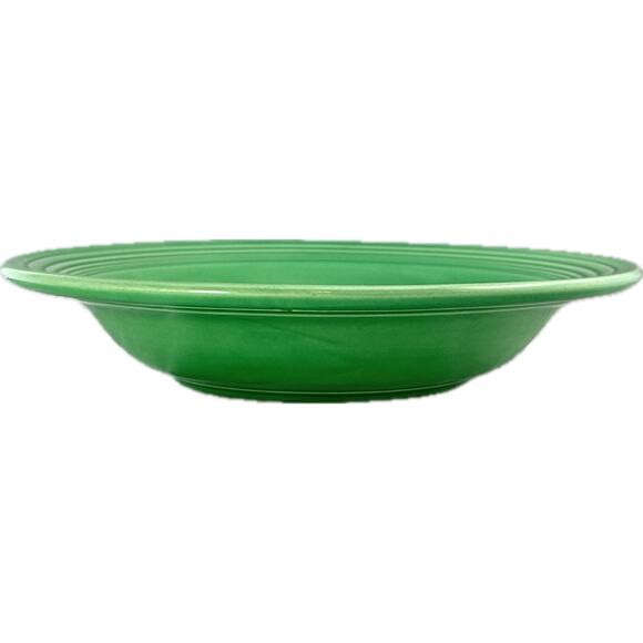 Fiesta Vintage Medium Green DEEP PLATE FLAT SOUP 8 1/4" Fiestaware - Picture 3 of 11